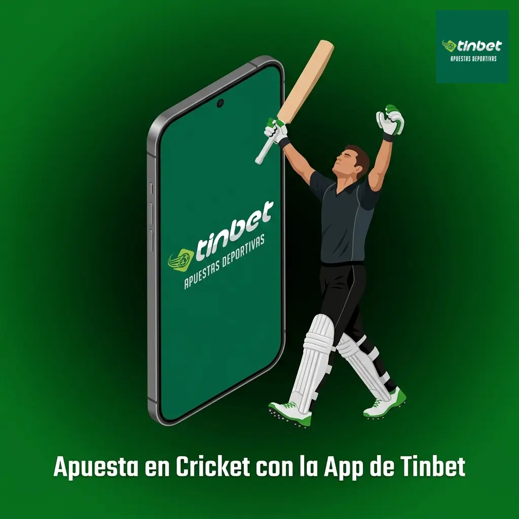 Apuesta en cricket desde la app de Tinbet en Android e iOS con mercados prematch y en vivo