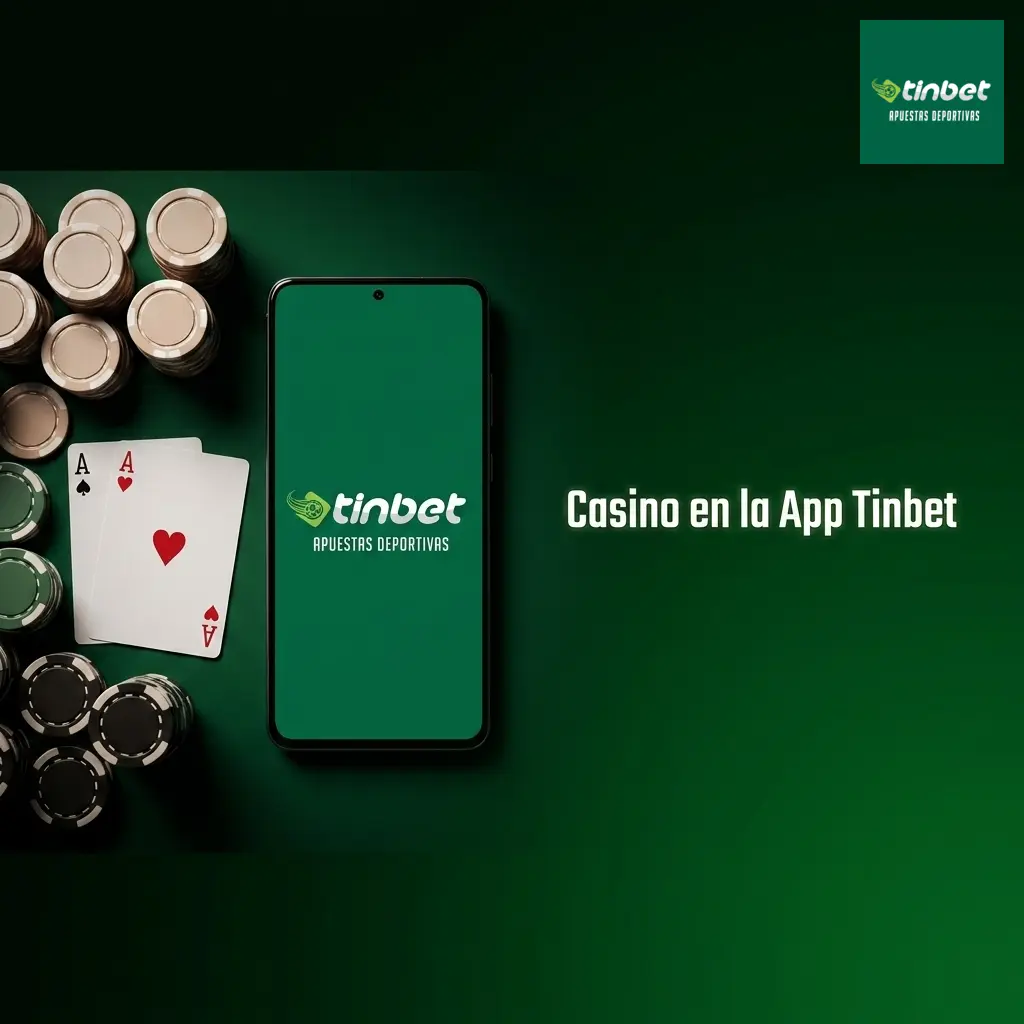 Casino en la app Tinbet con tragamonedas, ruleta, blackjack y casino en vivo disponibles en Android e iOS