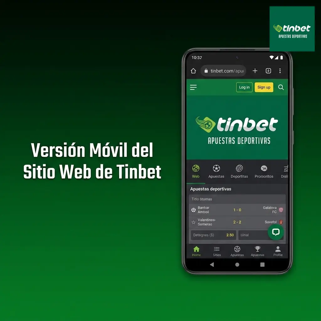 Versión móvil de Tinbet optimizada para smartphones y tablets con navegación fluida y apuestas en vivo desde Perú